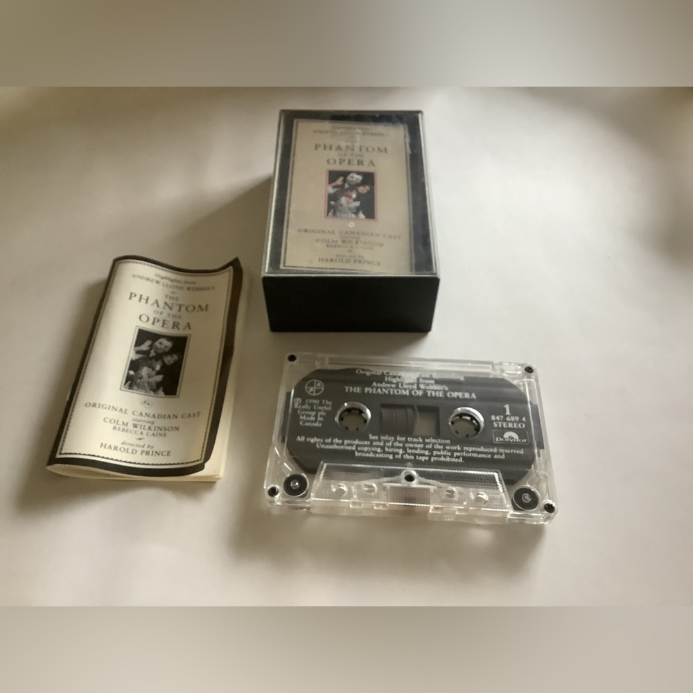 Phantom of the Opera 1990 Original Canada Cast Cassette Tape Mini Book